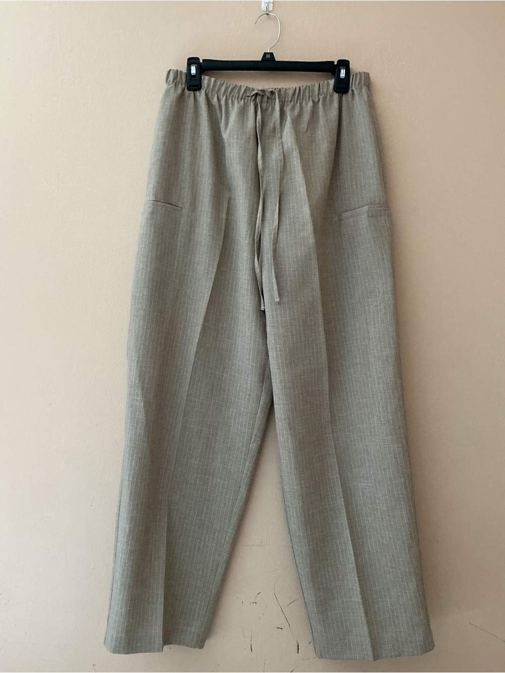 VTG In Moda Women’s Drawstring Straight-Leg Chinos - Beige